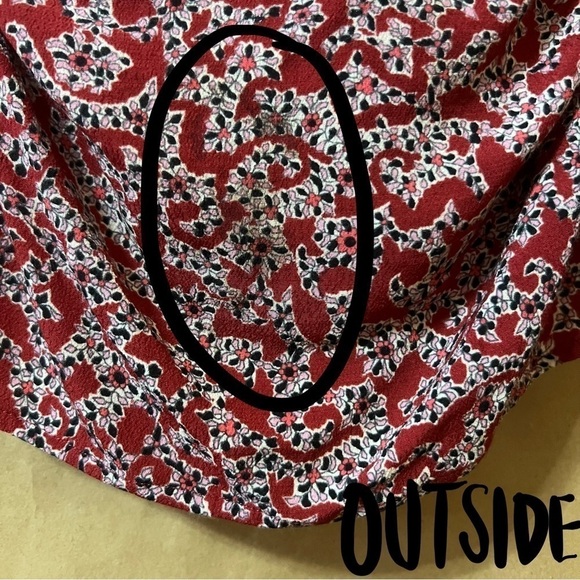 BA&SH | Crystal Dress Carmin Printed Shoulder Pad Ruched Crepe Mini Dress Size S - Picture 13 of 16